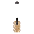 Lámpara colgante RADON 1xE27/40W/230V beige ahumado