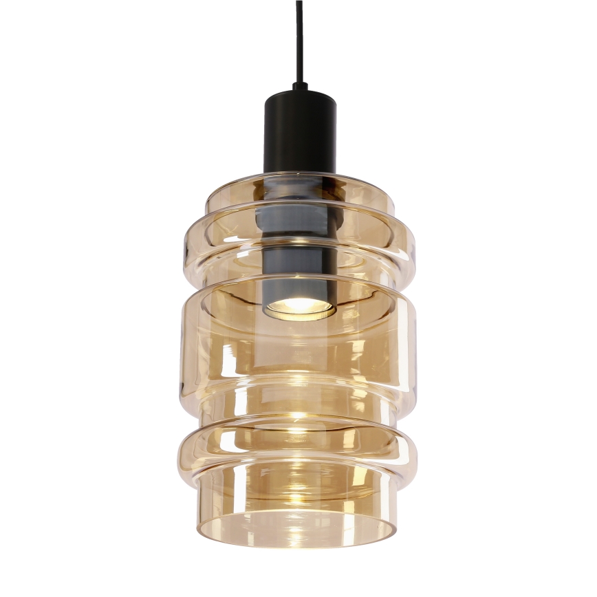 Lámpara colgante RADON 1xE27/40W/230V beige ahumado