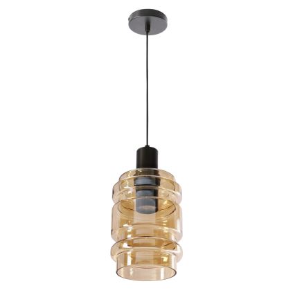Lámpara colgante RADON 1xE27/40W/230V beige ahumado