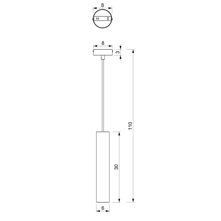 Lámpara colgante RAITO 1xGU10/8W/230V latón