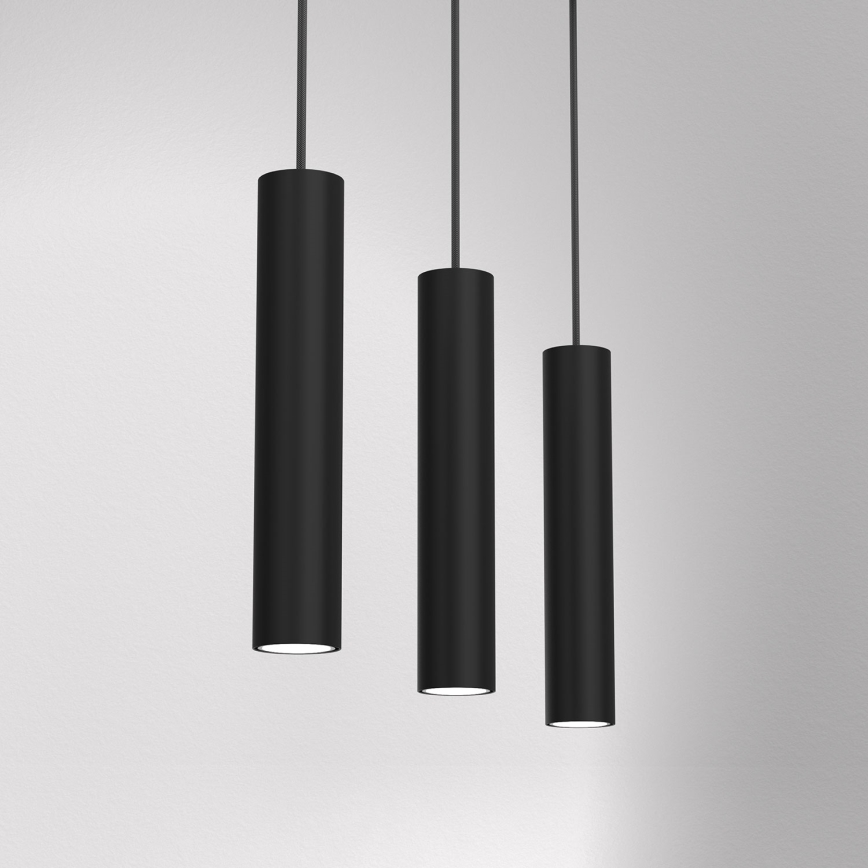 Lámpara colgante RAITO 3xGU10/8W/230V negro