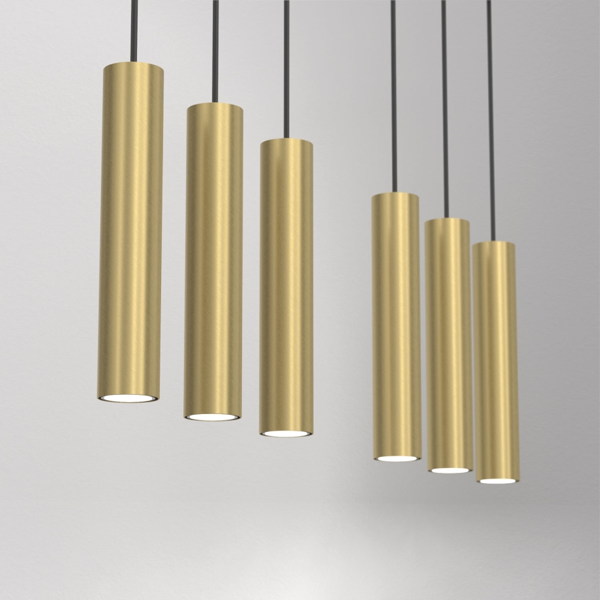 Lámpara colgante RAITO 6xGU10/8W/230V latón
