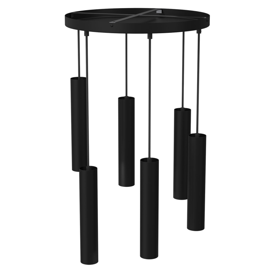 Lámpara colgante RAITO 6xGU10/8W/230V negro