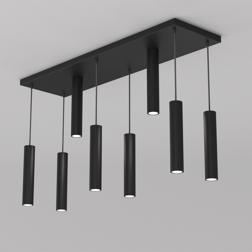 Lámpara colgante RAITO 8xGU10/8W/230V negro
