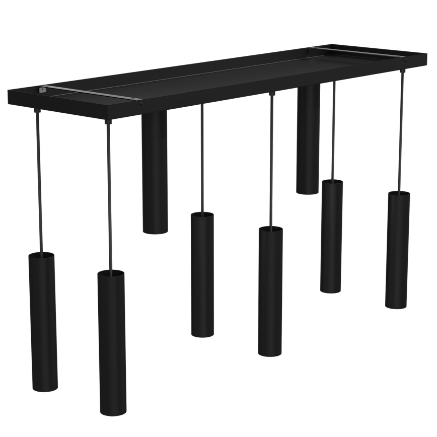 Lámpara colgante RAITO 8xGU10/8W/230V negro