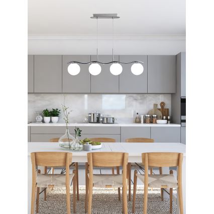 Lámpara colgante RAMON 4xG9/40W/230V cromo brillante