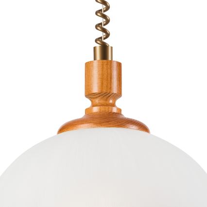 Lámpara colgante extensible RAMONA 1xE27/60W/230V beige/marrón/pino