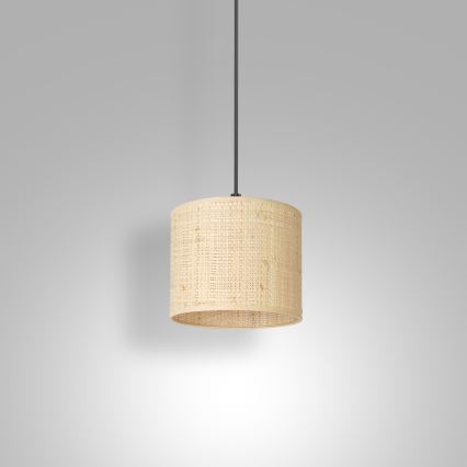 Lámpara colgante con cable RATTAN 1xE27/60W/230V diámetro 18 cm ratán