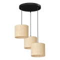 Lámpara colgante RATTAN 3xE27/60W/230V ratán