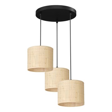 Lámpara colgante RATTAN 3xE27/60W/230V ratán