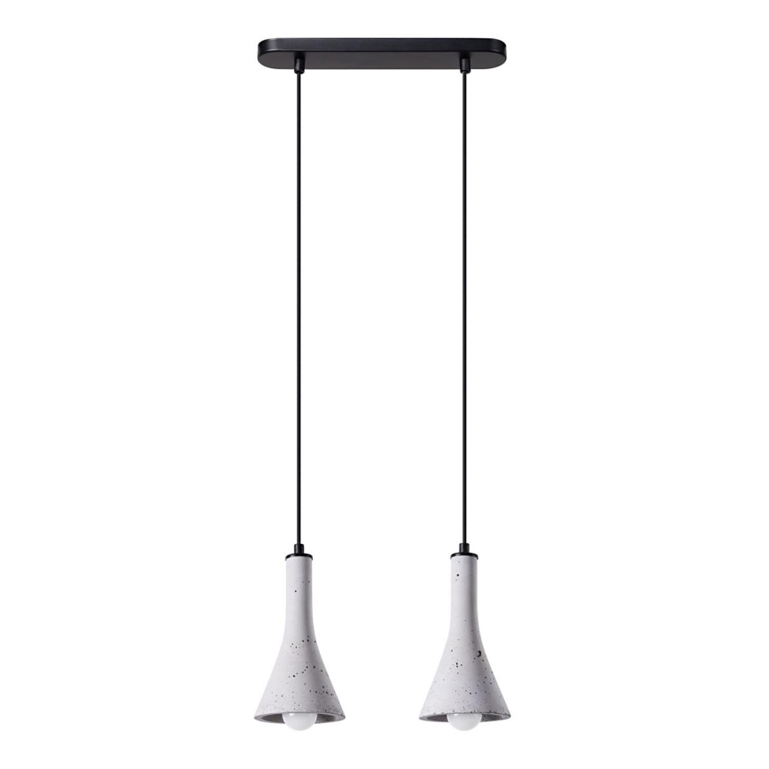 Lámpara colgante REA 2xE14/12W/230V concreto