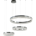 Lámpara colgante regulable de cristal en cable THALIA LED/120W/230V 3000-6000K + mando a distancia