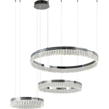 Lámpara colgante regulable de cristal en cable THALIA LED/120W/230V 3000-6000K + mando a distancia