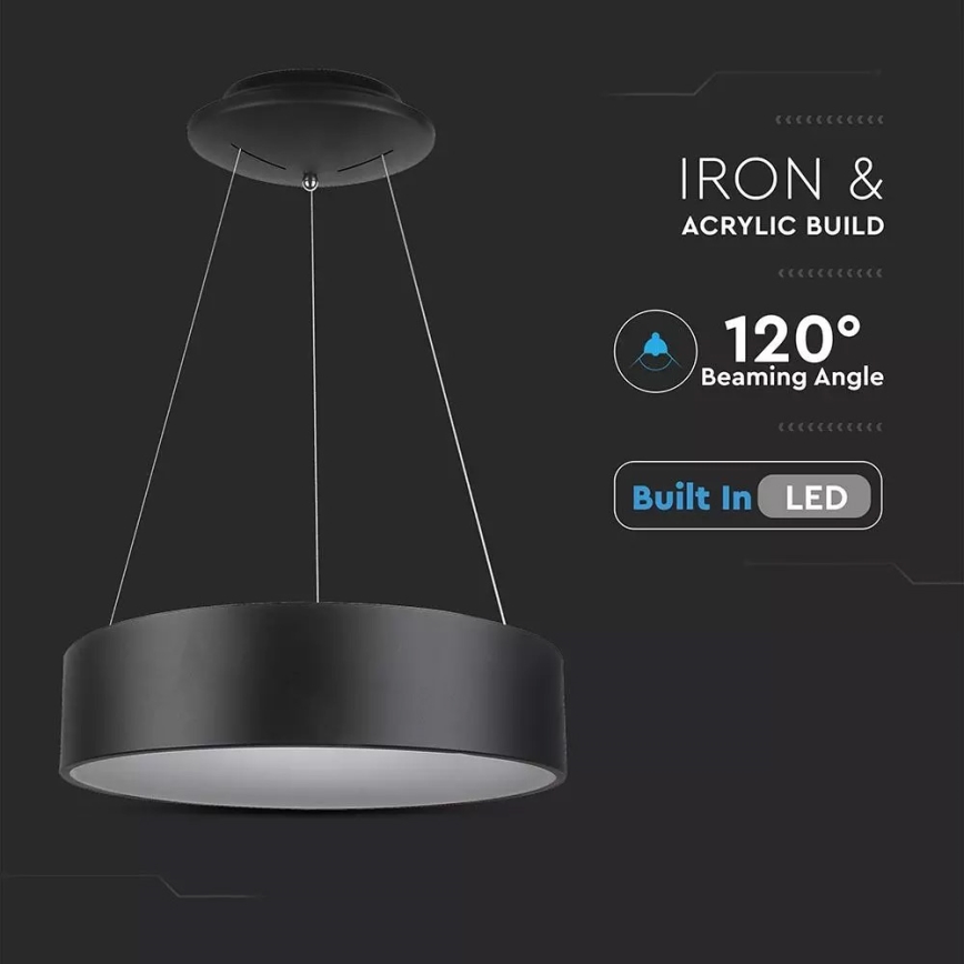 Lámpara colgante regulable en cable LED/20W/230V