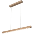 Lámpara colgante regulable LED en cable SMAL LED/12W/230V roble
