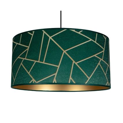 Lámpara colgante RELLA 1xE27/60W/230V verde/dorado