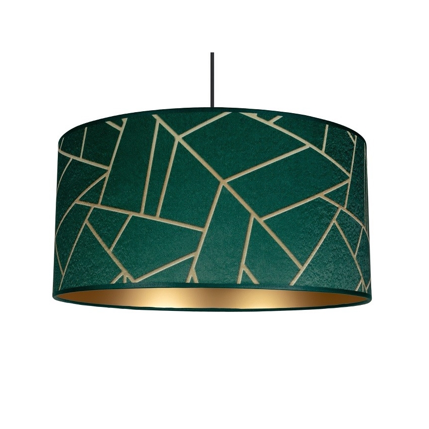 Lámpara colgante RELLA 1xE27/60W/230V verde/dorado