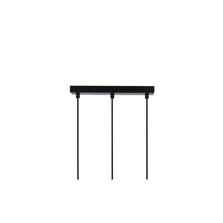 Lámpara colgante RENO 3xE27/40W/230V negro/marrón