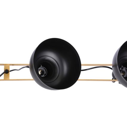 Lámpara colgante RENO 3xE27/40W/230V negro/marrón