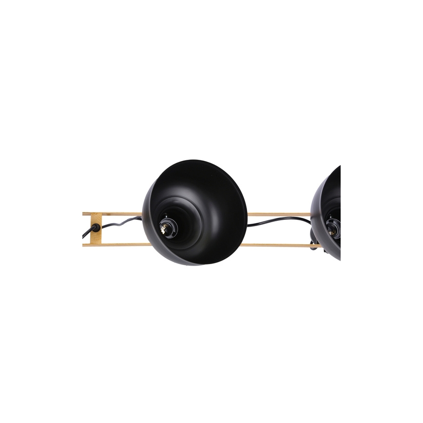 Lámpara colgante RENO 3xE27/40W/230V negro/marrón