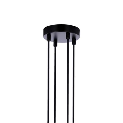 Lámpara colgante con cable RENO 4xE27/40W/230V negro/marrón