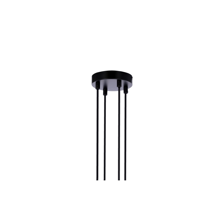 Lámpara colgante con cable RENO 4xE27/40W/230V negro/marrón