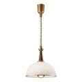 Lámpara colgante retráctil CHIARA 1xE27/60W/230V marrón/madera de haya