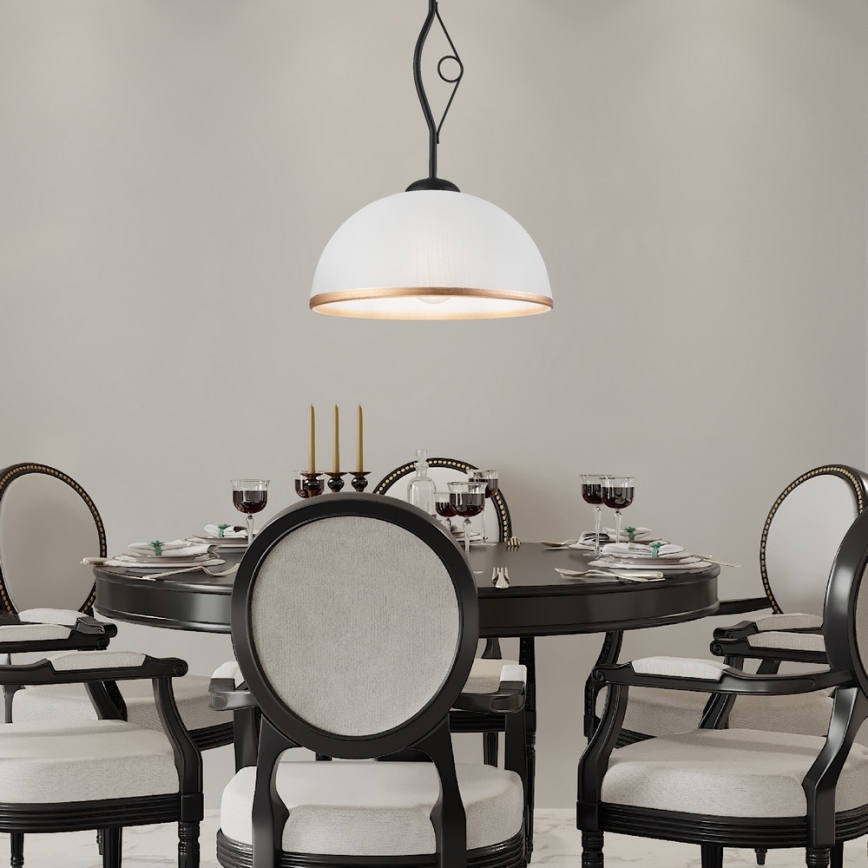 Lámpara de araña colgante RETRO 1xE27/60W/230V negro