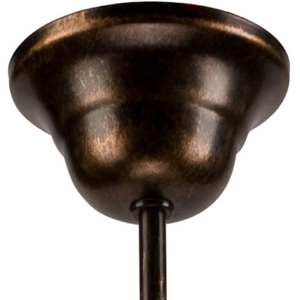 Lámpara colgante RETRO II con cadena 5xE27/60W/230V, pátina negra