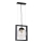 Lámpara colgante REY 1xE27/7W/230V negro