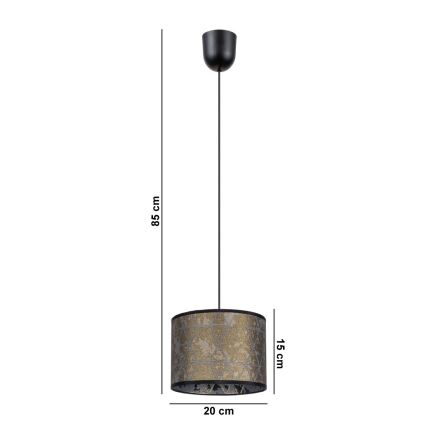 Lámpara colgante REZO 1xE27/60W/230V dorado