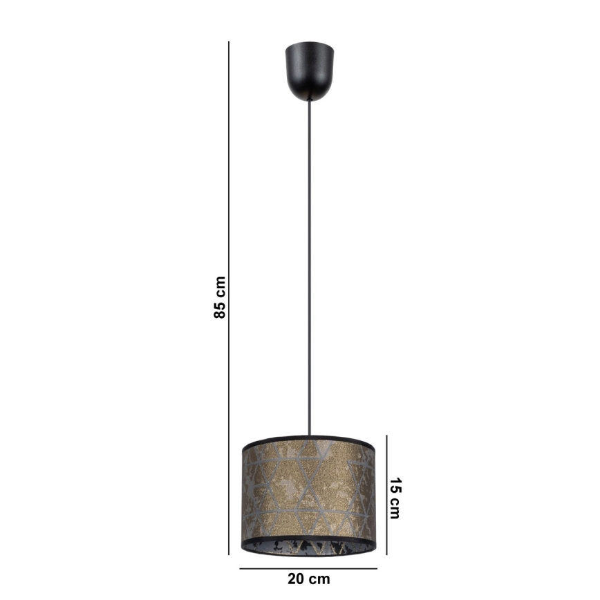 Lámpara colgante REZO 1xE27/60W/230V dorado