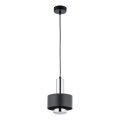Lámpara colgante RIF LUX 1xGX53/12W/230V diá. 15 cm negro/cromo brillante