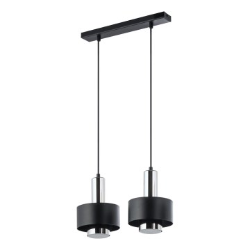 Lámpara colgante RIF LUX 2xGX53/12W/230V negro/cromo brillante