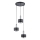 Lámpara colgante RIF LUX 3xGX53/12W/230V diá. 38 cm negro/cromo brillante