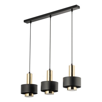 Lámpara colgante RIF LUX 3xGX53/12W/230V negro/dorado