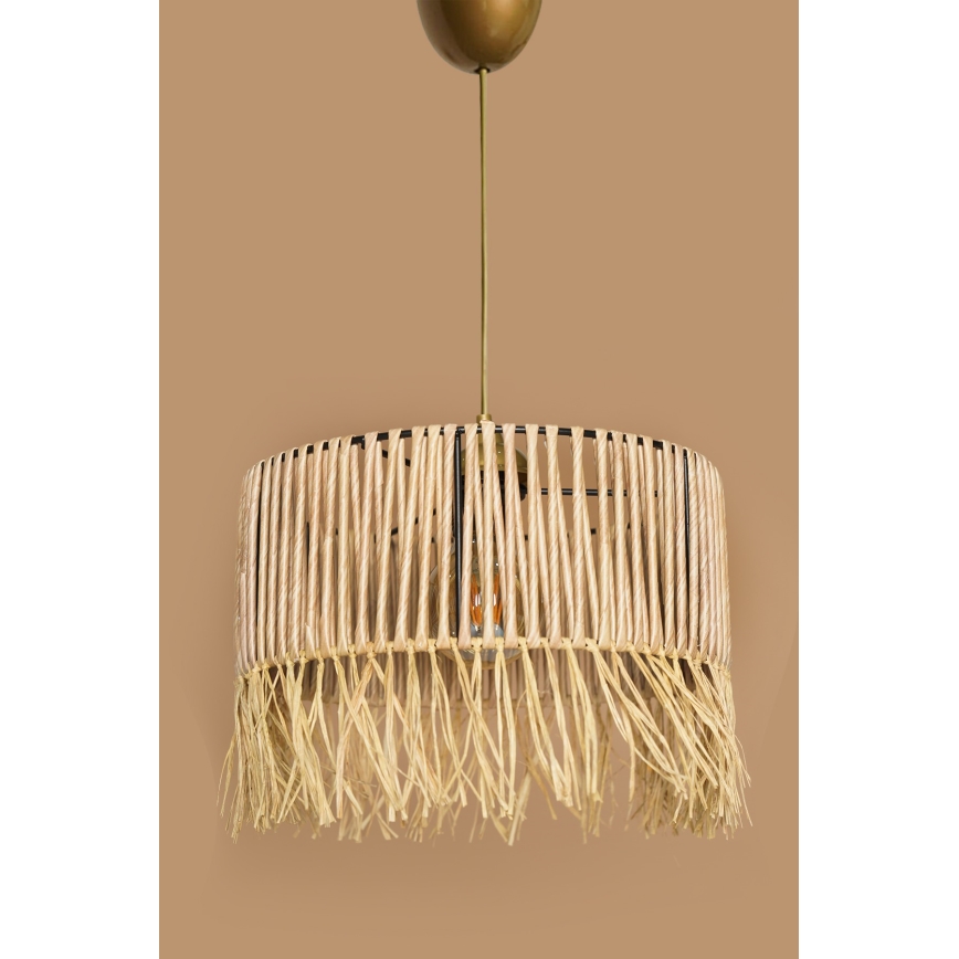 Lámpara colgante RIMINI 1xE27/40W/230V beige