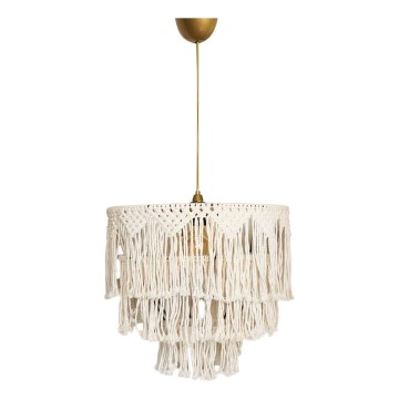 Lámpara colgante RIMINI 1xE27/40W/230V Crema