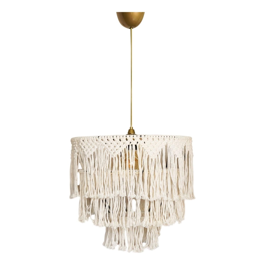 Lámpara colgante RIMINI 1xE27/40W/230V Crema