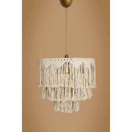 Lámpara colgante RIMINI 1xE27/40W/230V Crema