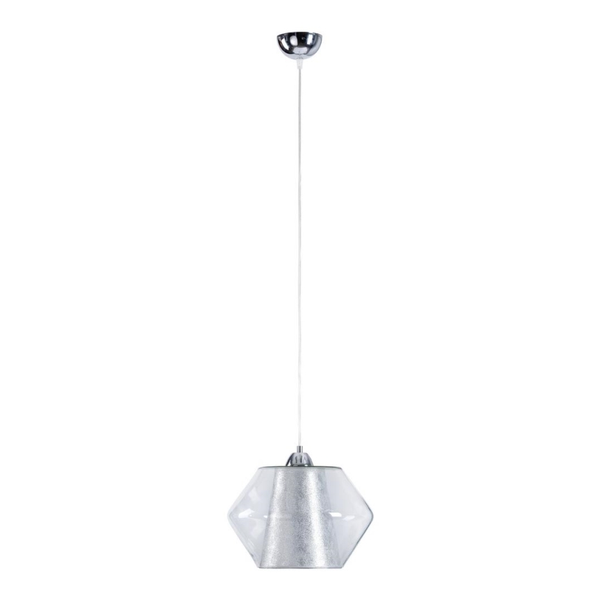 Lámpara colgante RODOES 1xE27/60W/230V plata