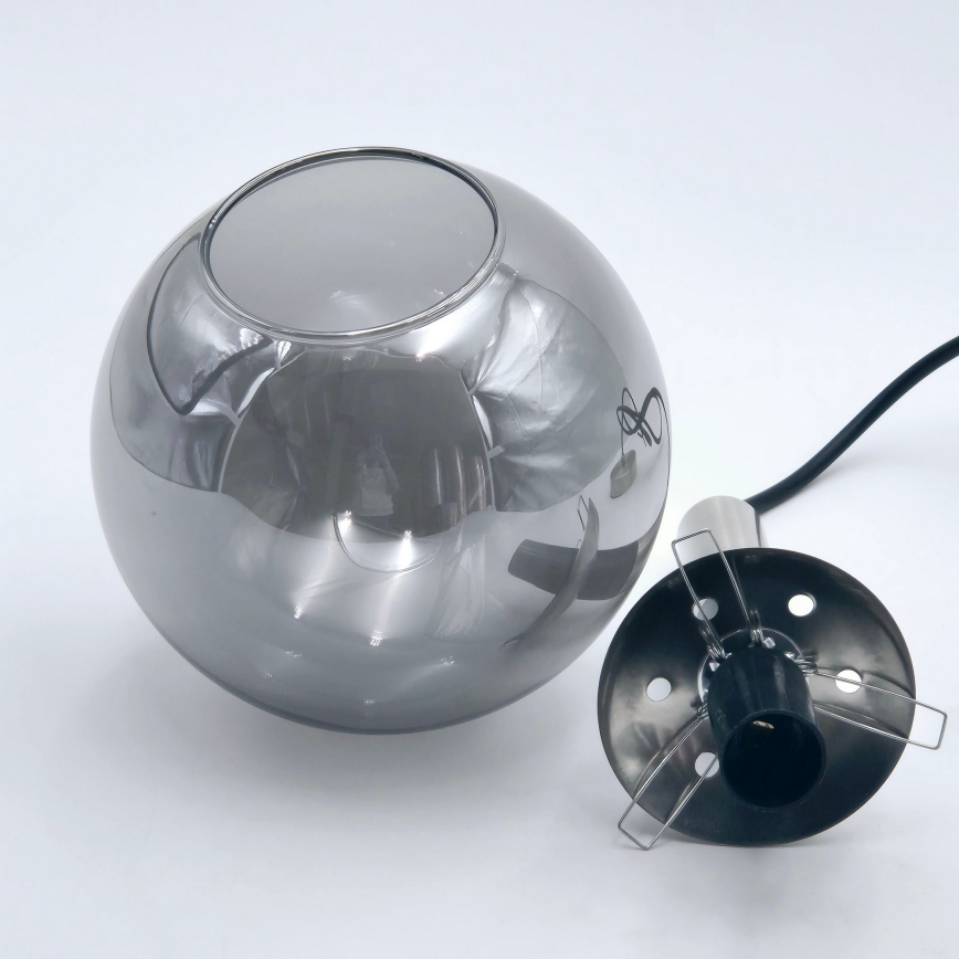 Lámpara colgante ROLLO 1xE14/5W/230V cromo mate/ahumado