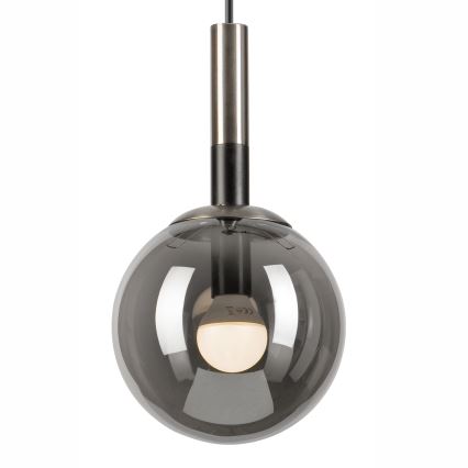 Lámpara colgante ROLLO 1xE14/5W/230V cromo mate/ahumado
