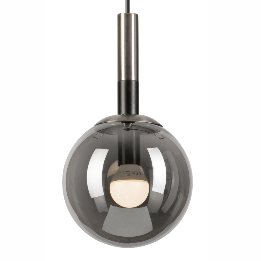 Lámpara colgante ROLLO 1xE14/5W/230V cromo mate/ahumado