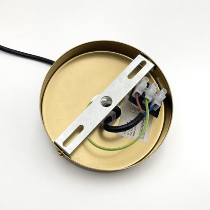 Lámpara colgante ROLLO 1xE14/5W/230V dorado/ahumado beige