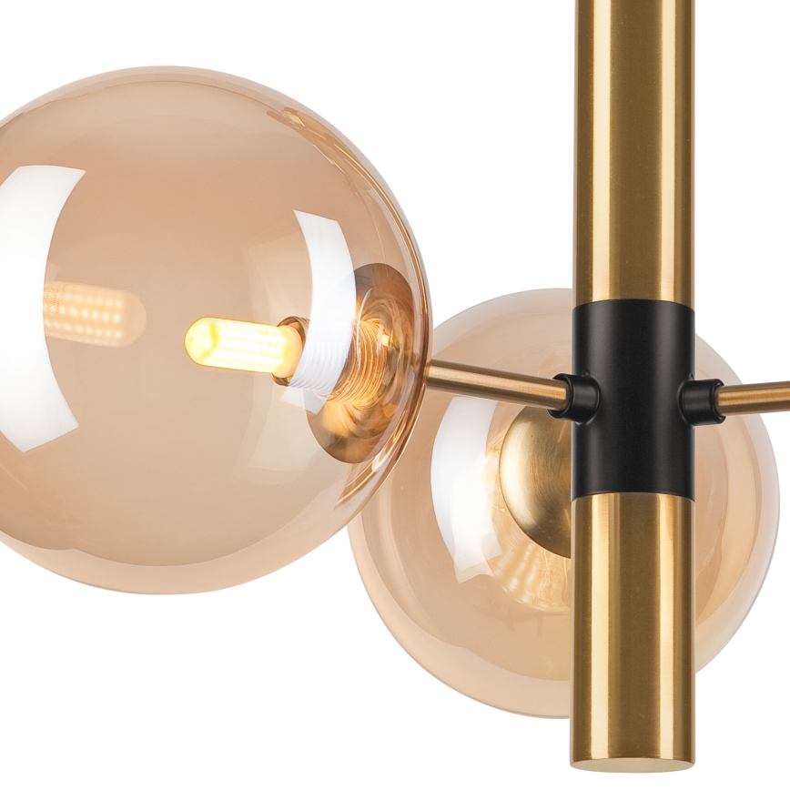 Lámpara colgante ROLLO 3xG9/5W/230V dorado/beige ahumado