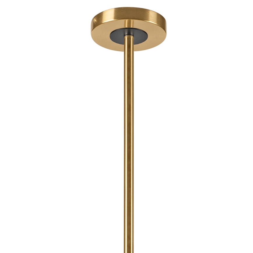 Lámpara colgante ROLLO 8xE14/5W/230V dorado/beige ahumado