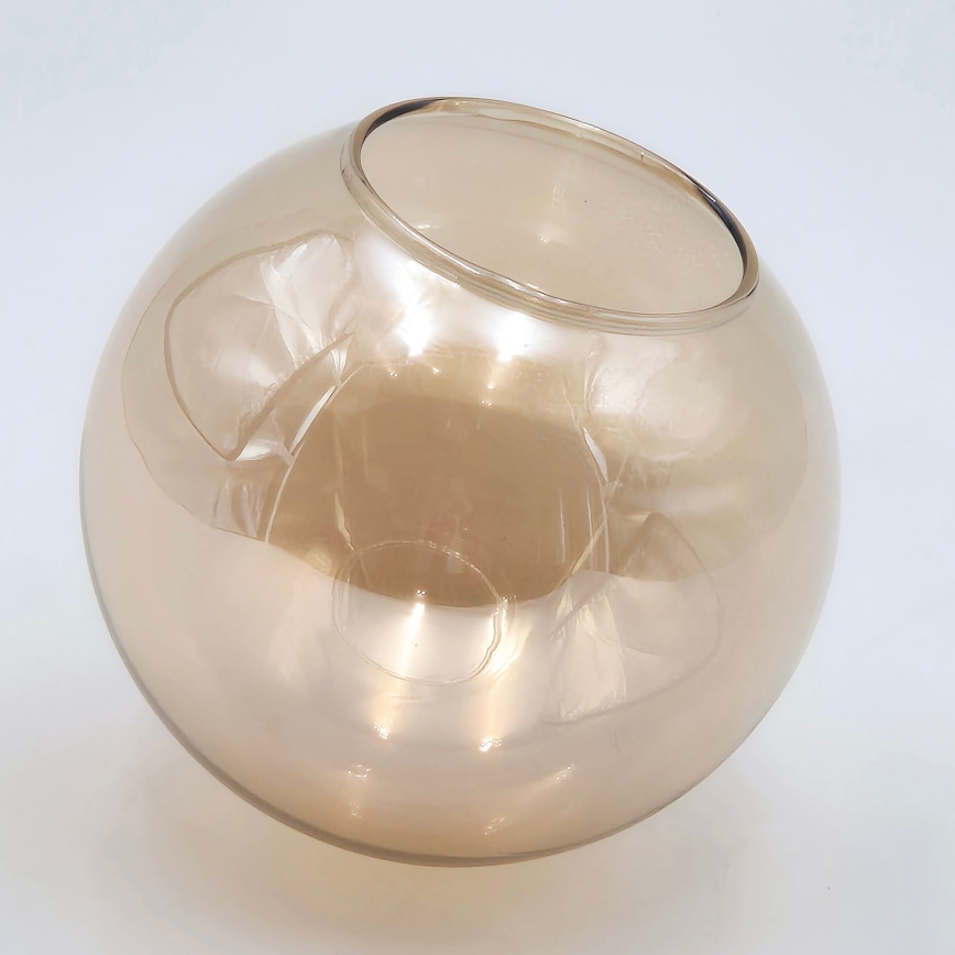Lámpara colgante ROLLO 8xE14/5W/230V dorado/beige ahumado