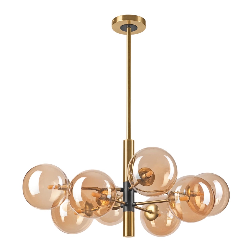 Lámpara colgante ROLLO 8xG9/5W/230V dorado/beige ahumado