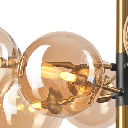 Lámpara colgante ROLLO 8xG9/5W/230V dorado/beige ahumado